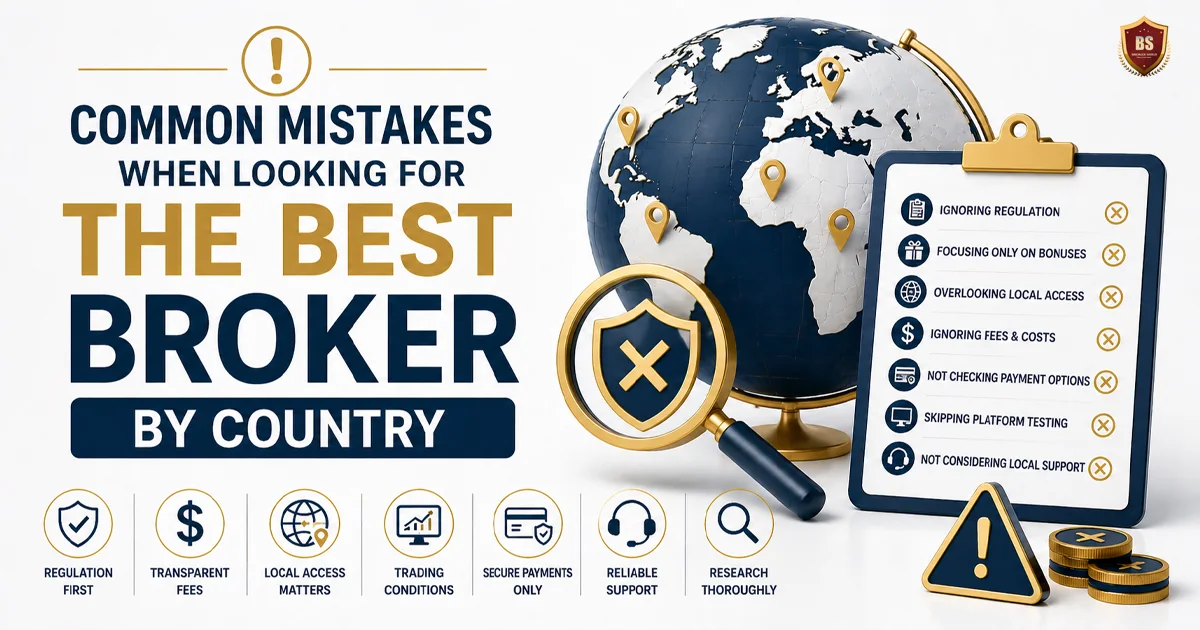 Common mistakes when looking for the best broker by country
