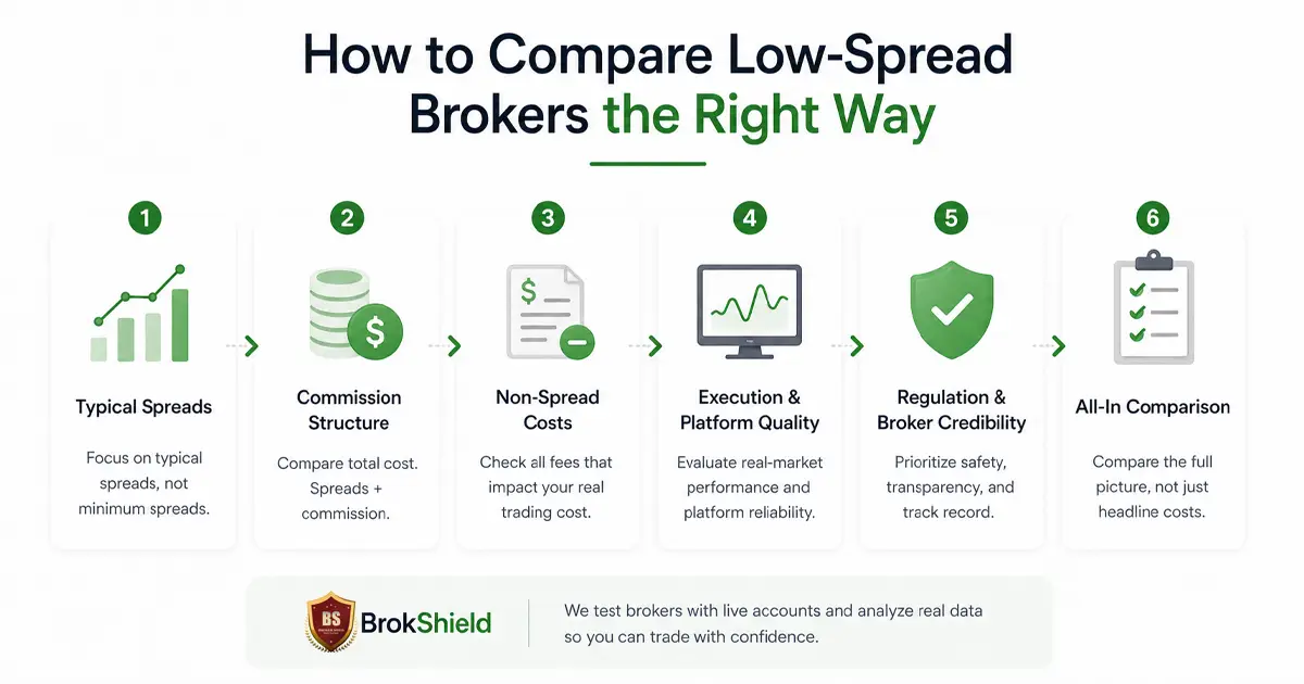 How to compare low spread brokers the right way