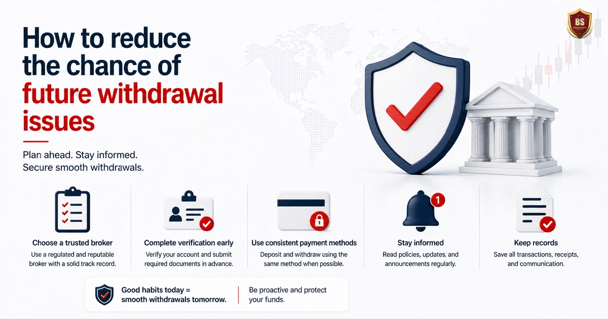 How to reduce the chance of future withdrawal issues