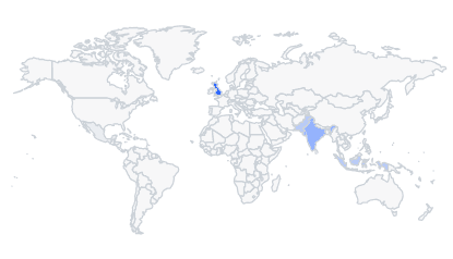 IC Markets top countries traffic map