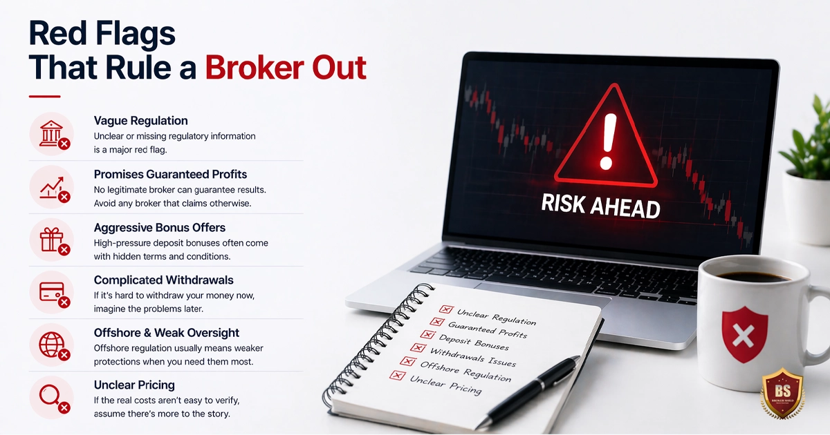 Red flags that rule a broker out