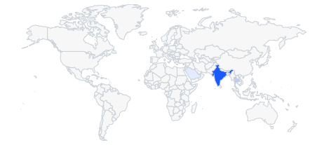 Exness top countries traffic map