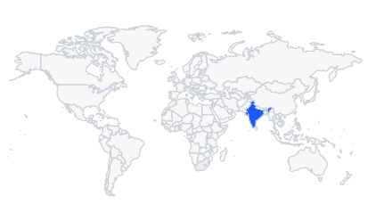 XM top countries traffic map