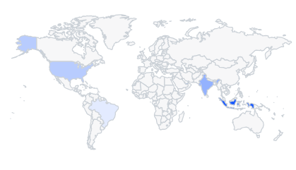 Tickmill top countries traffic map