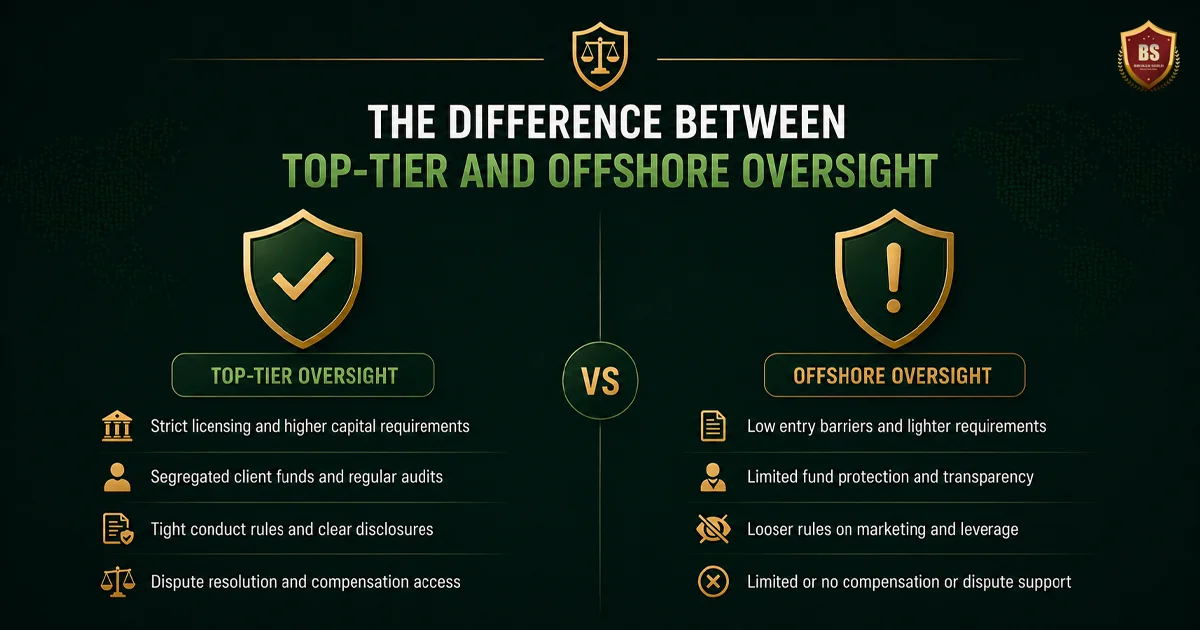 The difference between top tier and offshore oversight