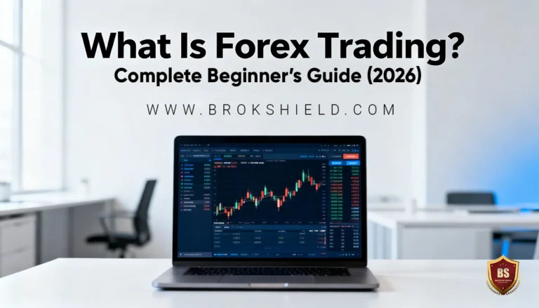 What is forex trading complete beginner guide 2026 with trading chart on laptop