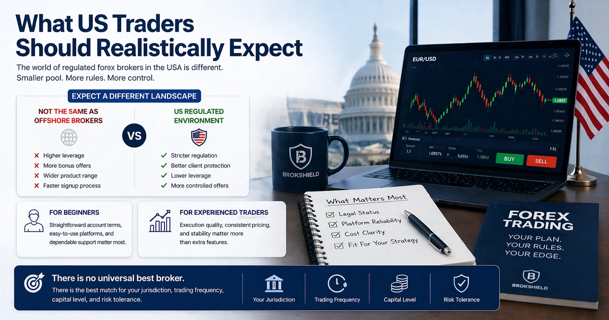 Regulated Forex Brokers in USA: What Matters 4 What US traders should realistically expect