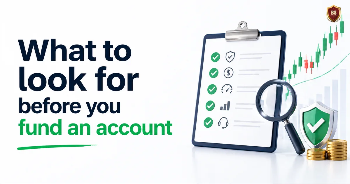 What to look for before you fund an account