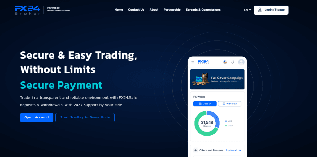 FX24 Broker Review 2026: Is FX24 Safe or a High-Risk Broker? 2 FX24 Broker Website