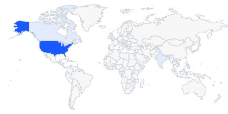 Forex.com top countries traffic map