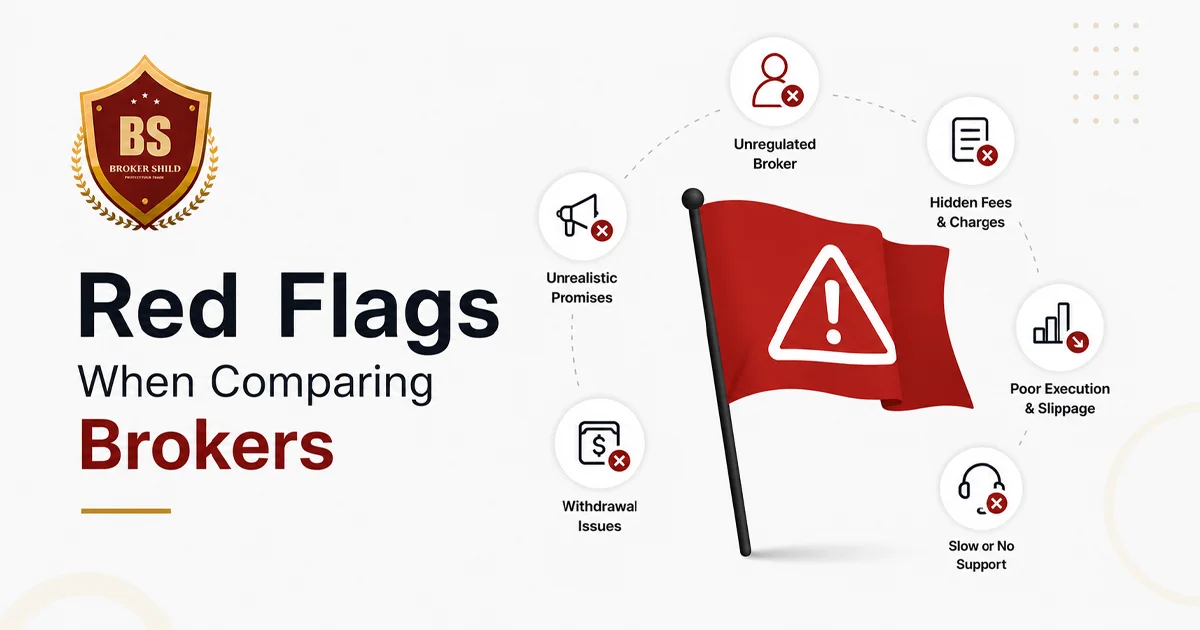 Red flags when comparing brokers