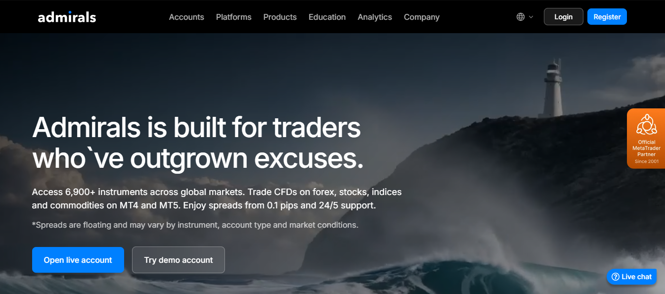 admiral Markets Website