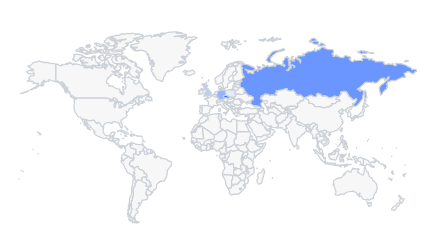 Admirals top countries traffic map