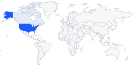Robinhood top countries traffic map