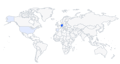 LYNX Broker top countries traffic map
