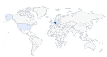 LYNX Broker Review 2026 1 LYNX Broker top countries traffic map