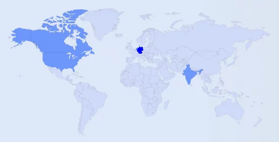 TradeZero top countries traffic map